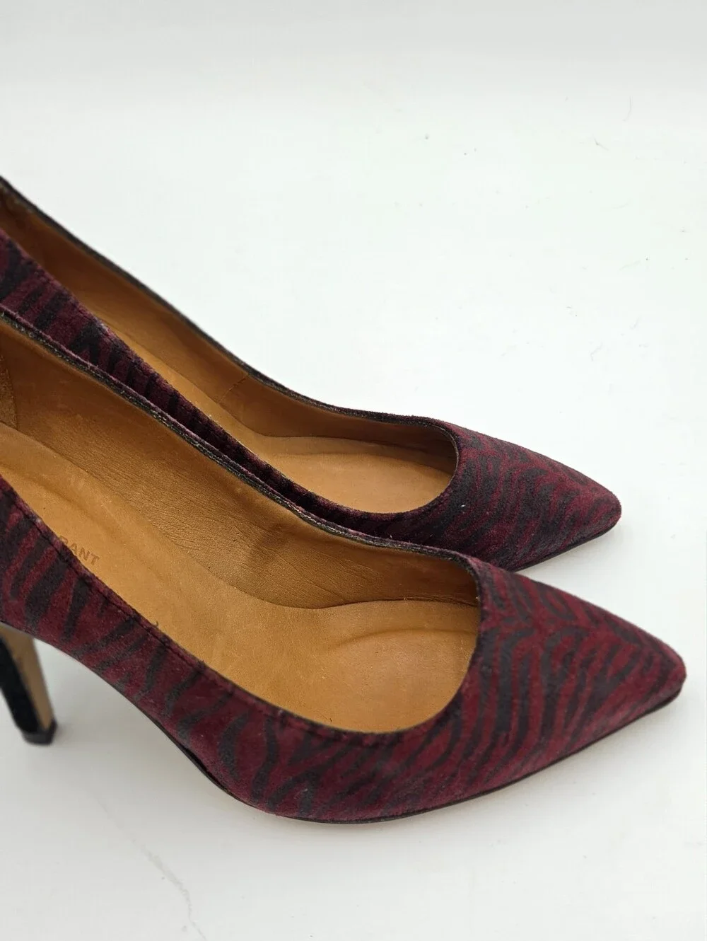 Isabel Marant size 37 US 7 Zebra-Print Suede Pointed Toe Pumps Heels